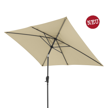 Doppler Balkonschirm LIFE 250x200 Lift Kurbel Knicker Mast 38mm Sand